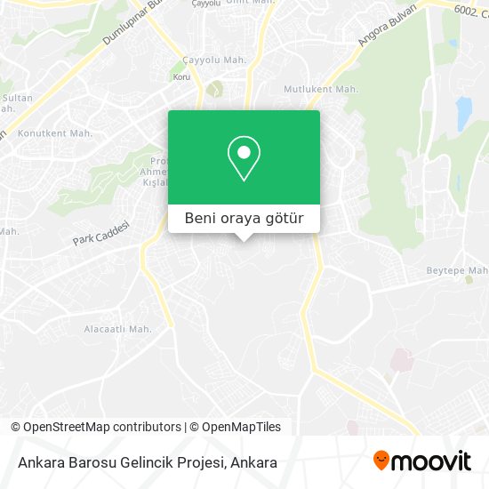 Ankara Barosu Gelincik Projesi harita