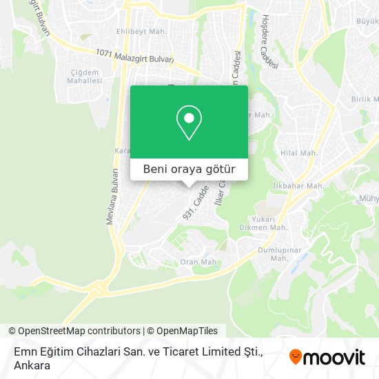 Emn Eğitim Cihazlari San. ve Ticaret Limited Şti. harita