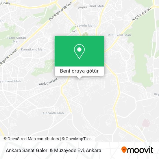 Ankara Sanat Galeri & Müzayede Evi harita