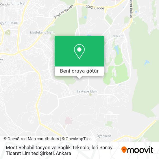 Most Rehabilitasyon ve Sağlık Teknolojileri Sanayi Ticaret Limited Şirketi harita