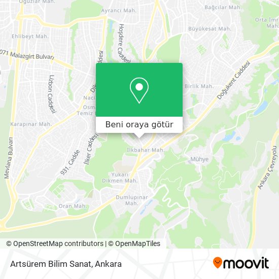 Artsürem Bilim Sanat harita