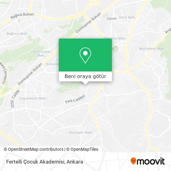 Fertelli Çocuk Akademisi harita