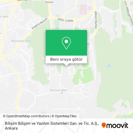 Bilişim Bilişim ve Yazılım Sistemleri San. ve Tic. A.Ş. harita