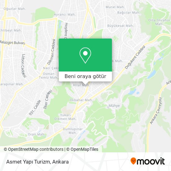 Asmet Yapı Turizm harita