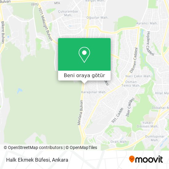 Halk Ekmek Büfesi harita