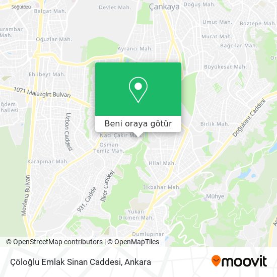 Çöloğlu Emlak Sinan Caddesi harita