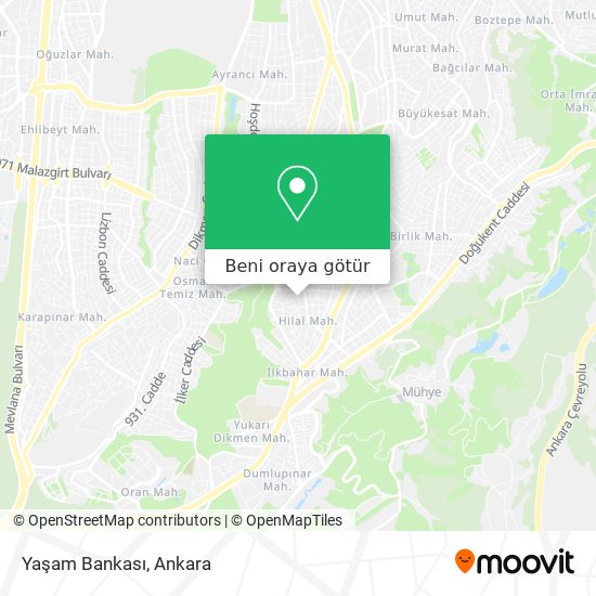 Yaşam Bankası harita