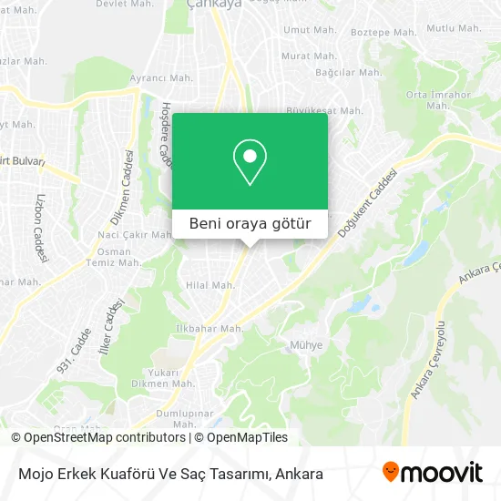 Mojo Erkek Kuaförü Ve Saç Tasarımı harita