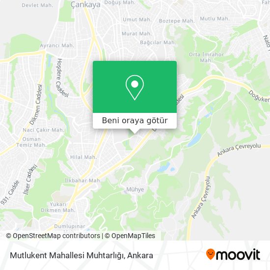 Mutlukent Mahallesi Muhtarlığı harita