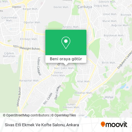 Sivas Etli Ekmek Ve Kofte Salonu harita