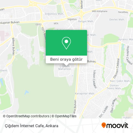 Çiğdem İnternet Cafe harita