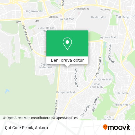 Çat Cafe Piknik harita