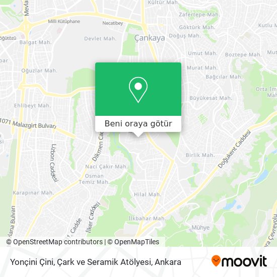 Yonçini Çini, Çark ve Seramik Atölyesi harita