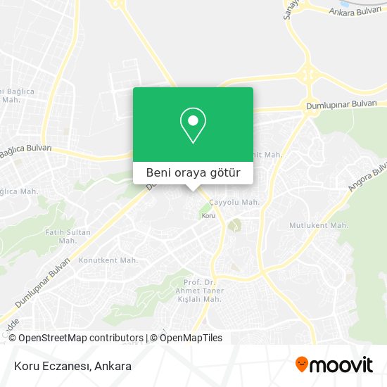 Koru Eczanesı harita