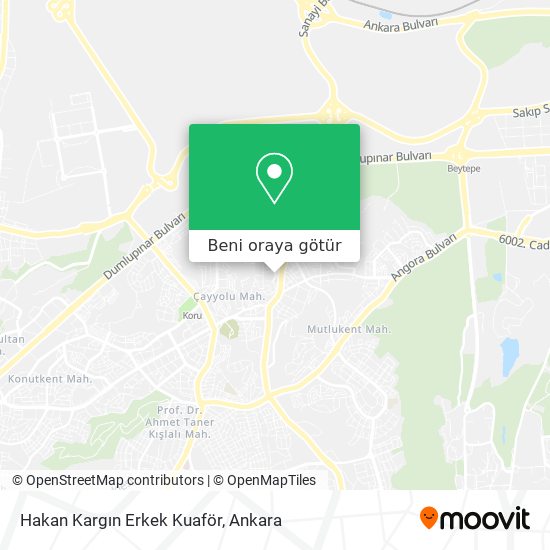Hakan Kargın Erkek Kuaför harita
