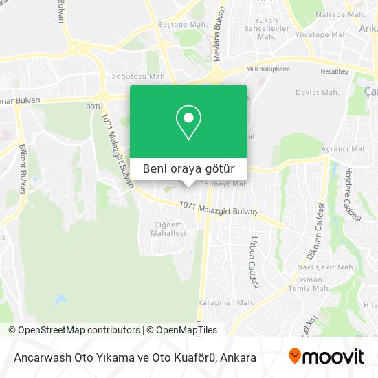 Ancarwash Oto Yıkama ve Oto Kuaförü harita