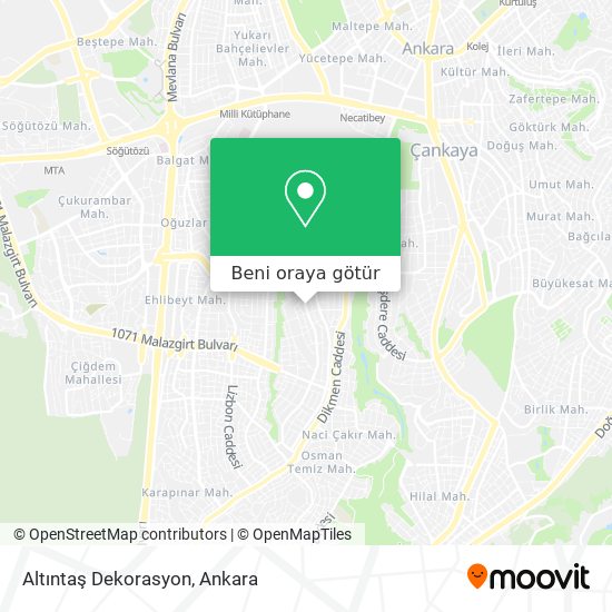 Altıntaş Dekorasyon harita