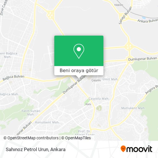 Sahınoz Petrol Urun harita