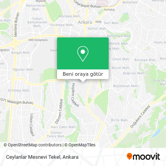 Ceylanlar Mesnevi Tekel harita