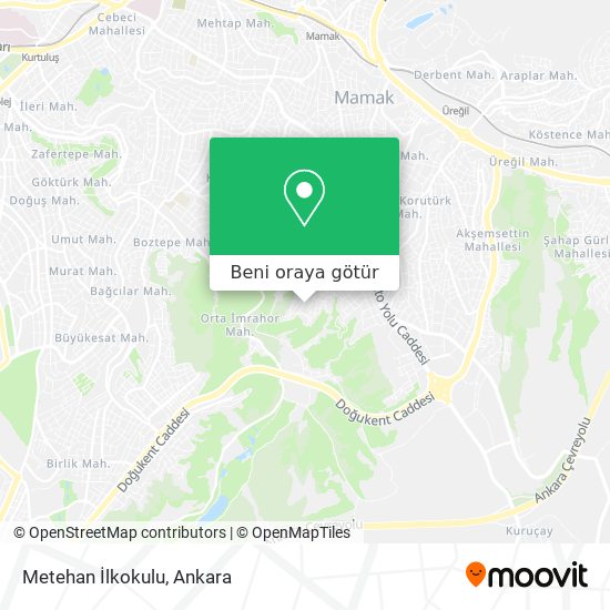 Metehan İlkokulu harita