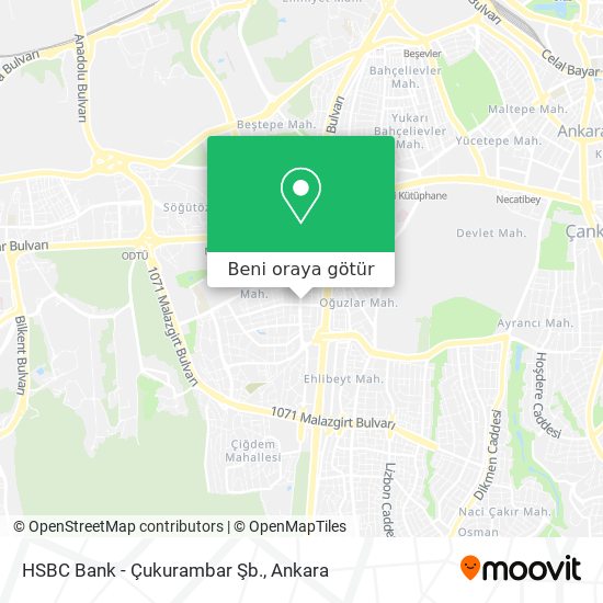 HSBC Bank - Çukurambar Şb. harita