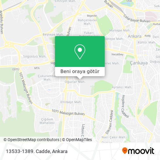 13533-1389. Cadde harita