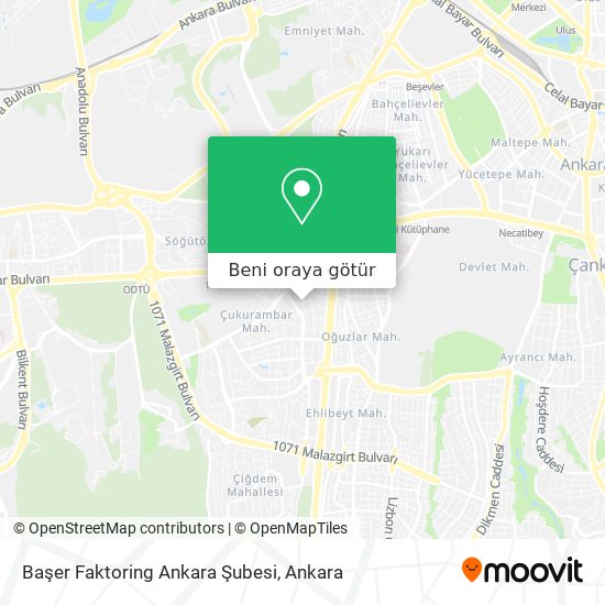 Başer Faktoring Ankara Şubesi harita