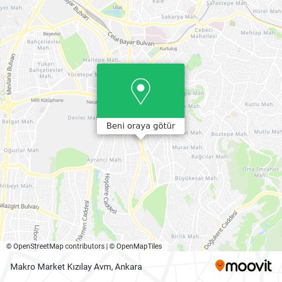 Makro Market Kızılay Avm harita