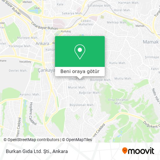 Burkan Gıda Ltd. Şti. harita