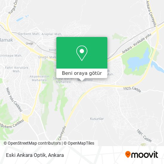 Eski Ankara Optik harita