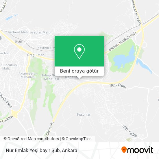 Nur Emlak Yeşilbayır Şub harita