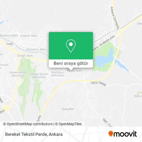 Bereket Tekstil Perde harita