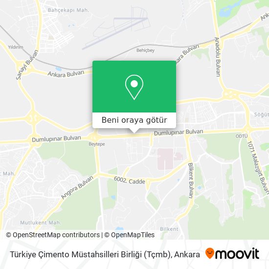 Türkiye Çimento Müstahsilleri Birliği (Tçmb) harita