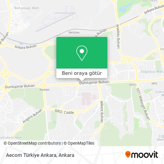 Aecom Türkiye Ankara harita