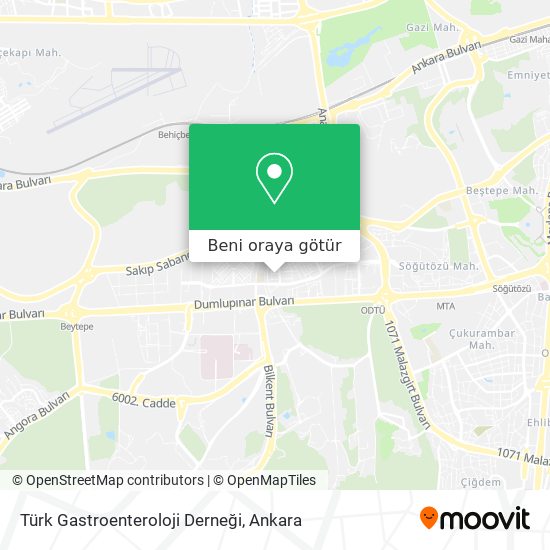 Türk Gastroenteroloji Derneği harita