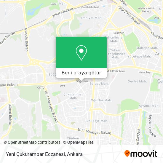 Yeni Çukurambar Eczanesi harita