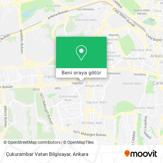 Çukurambar Vatan Bilgisayar harita