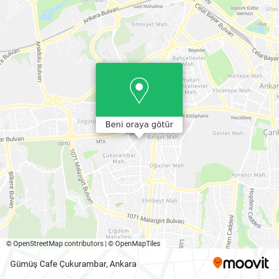 Gümüş Cafe Çukurambar harita