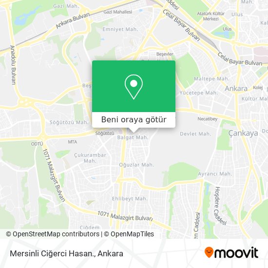 Mersinli Ciğerci Hasan. harita