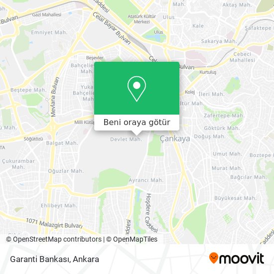 Garanti Bankası harita