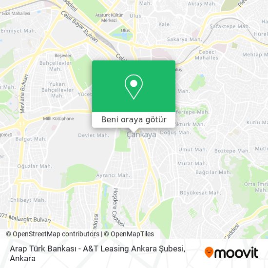 Arap Türk Bankası - A&T Leasing Ankara Şubesi harita