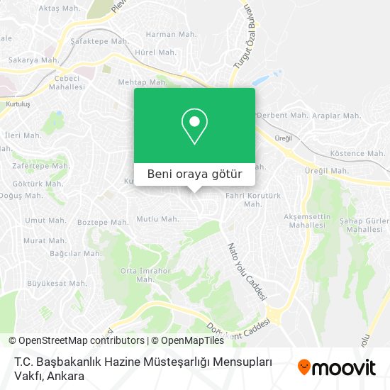T.C. Başbakanlık Hazine Müsteşarlığı Mensupları Vakfı harita