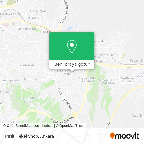Pırıltı Tekel Shop harita