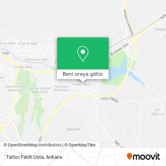 Tatlıcı Fatıh Usta harita