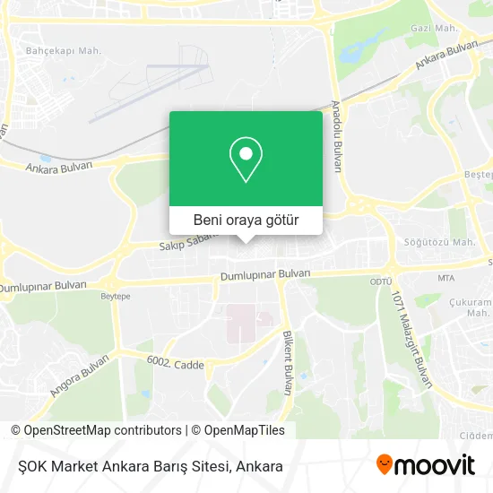 ŞOK Market Ankara Barış Sitesi harita
