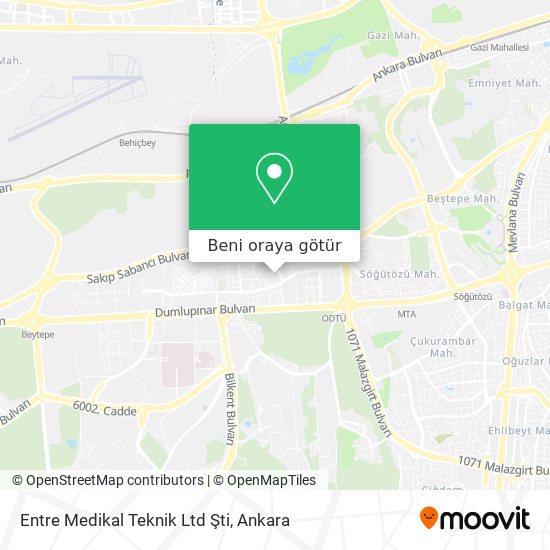 Entre Medikal Teknik Ltd Şti harita