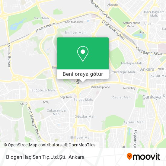 Biogen İlaç San Tiç.Ltd.Şti. harita