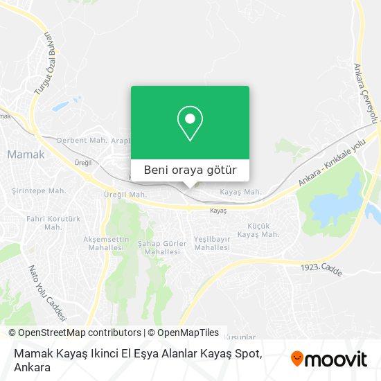 Mamak Kayaş Ikinci El Eşya Alanlar Kayaş Spot harita