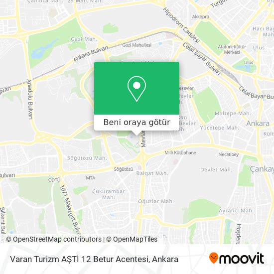 Varan Turizm AŞTİ 12 Betur Acentesi harita