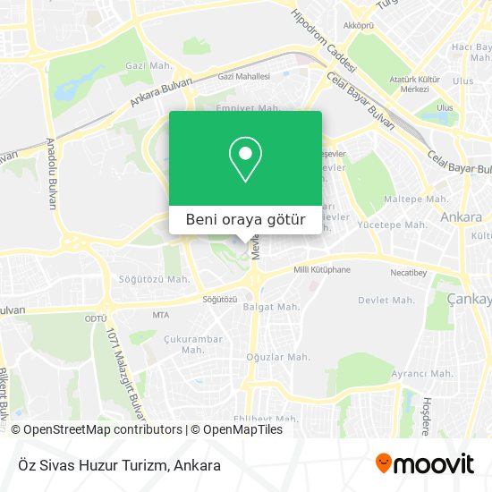 Öz Sivas Huzur Turizm harita